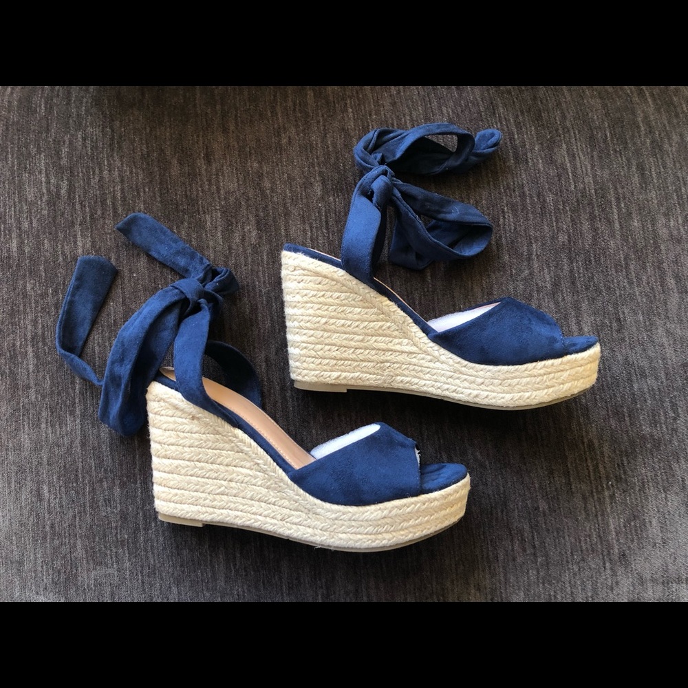 Lace-Up Espadrille Heel Platform Wedge Sandals
